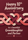 Load image into Gallery viewer, Anniversary - Personalised Card — with punch holes

