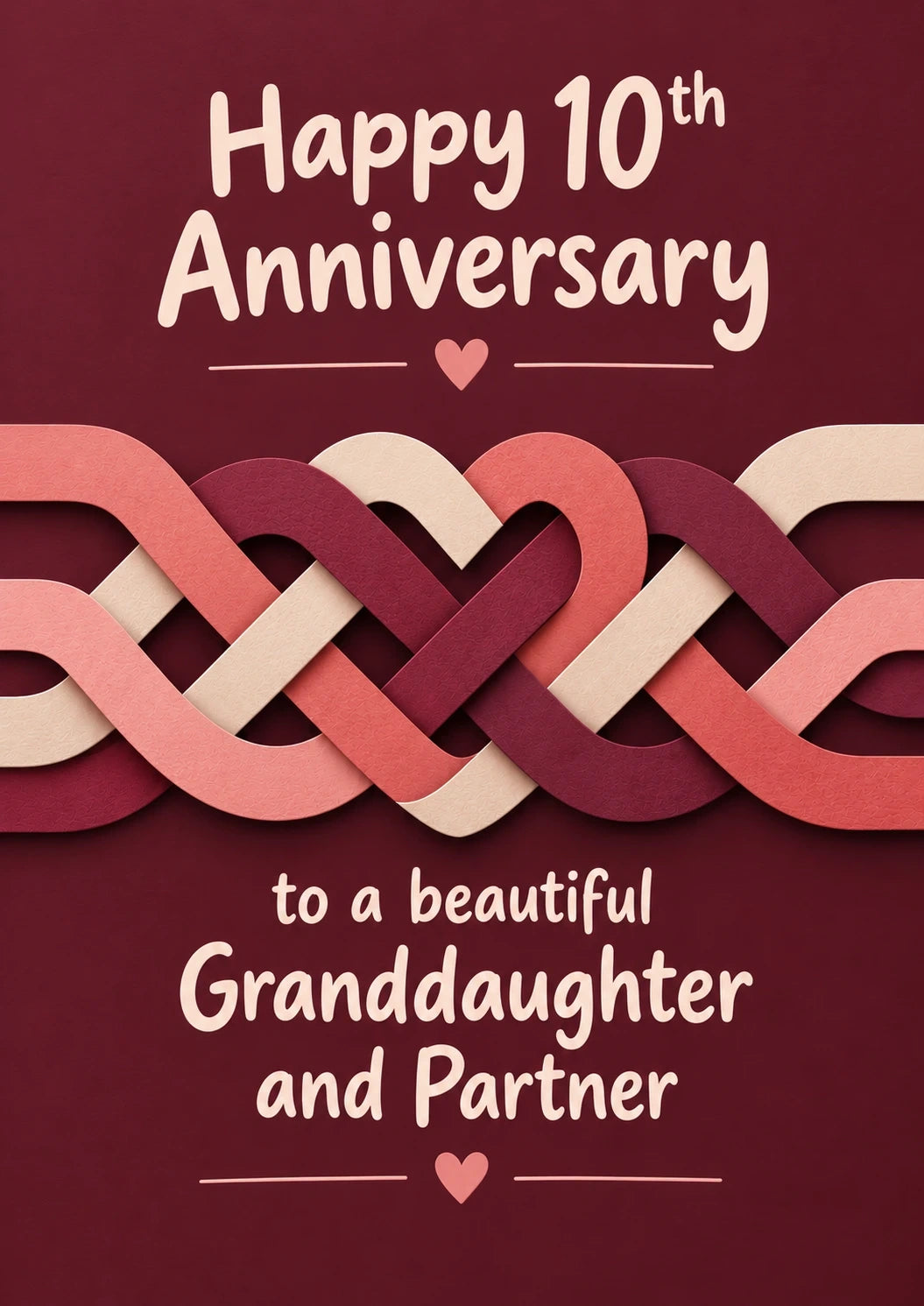Anniversary - Personalised Card — with punch holes