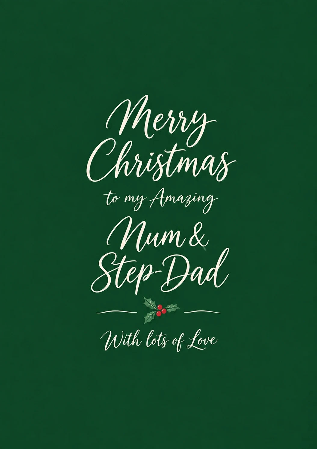 Christmas - Personalised Card — with punch holes
