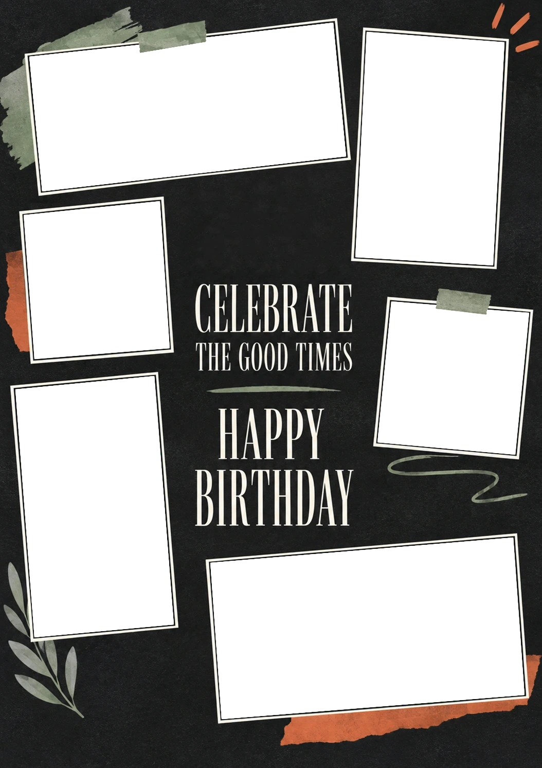 Birthdays - Personalised Card — with punch holes