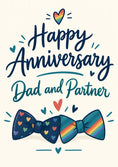 Load image into Gallery viewer, Anniversary - Personalised Card — with punch holes
