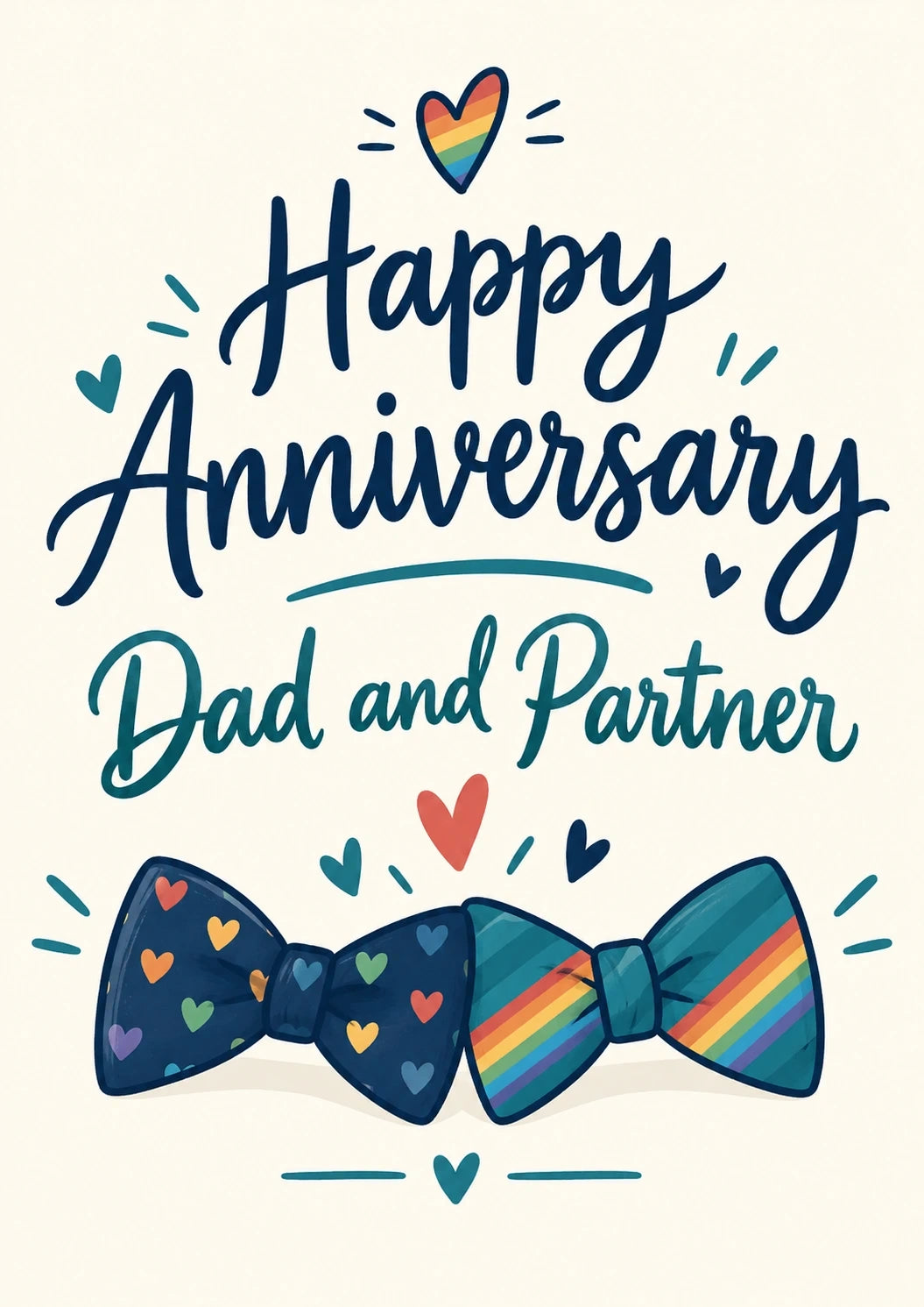 Anniversary - Personalised Card — with punch holes