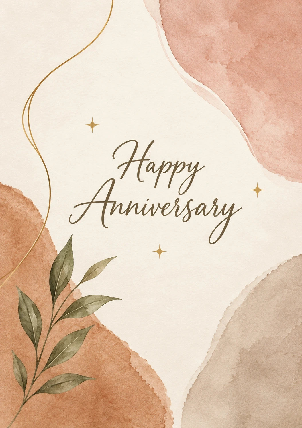 Anniversary - Personalised Card — with punch holes