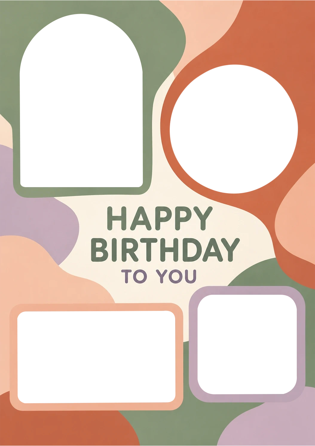 Birthdays - Personalised Card — with punch holes