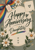 Load image into Gallery viewer, Anniversary - Personalised Card — with punch holes
