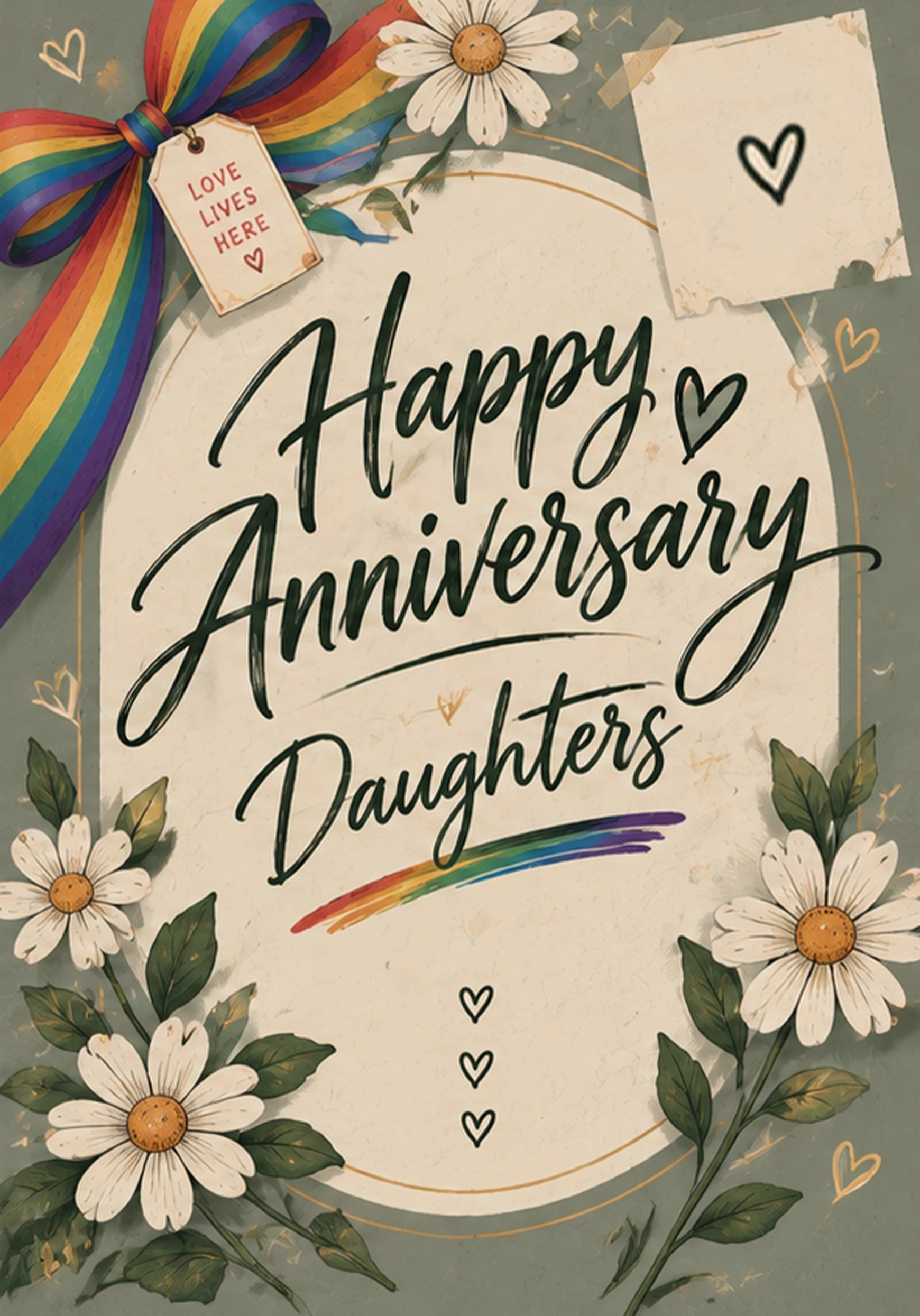 Anniversary - Personalised Card — with punch holes