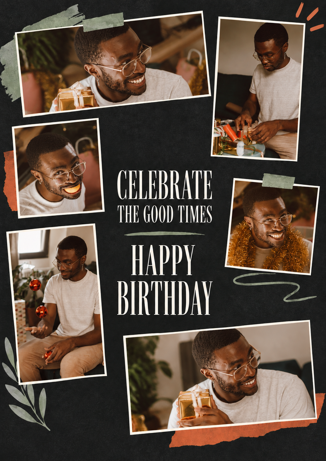 Celebrate the Good Times Multiple Photo Upload Birthday Card