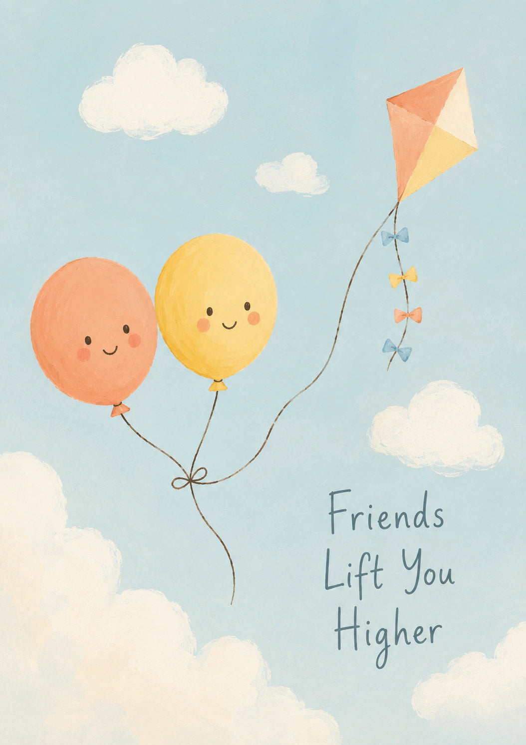 Friendship - Personalised Card — with punch holes