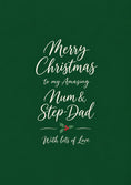 Load image into Gallery viewer, Merry Christmas Mum and Step-Dad Holly Christmas Card
