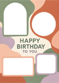 Load image into Gallery viewer, Boho Abstract Shapes Photo Upload Birthday Card

