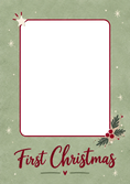 Load image into Gallery viewer, First Christmas Holly Star Photo Upload Christmas Card
