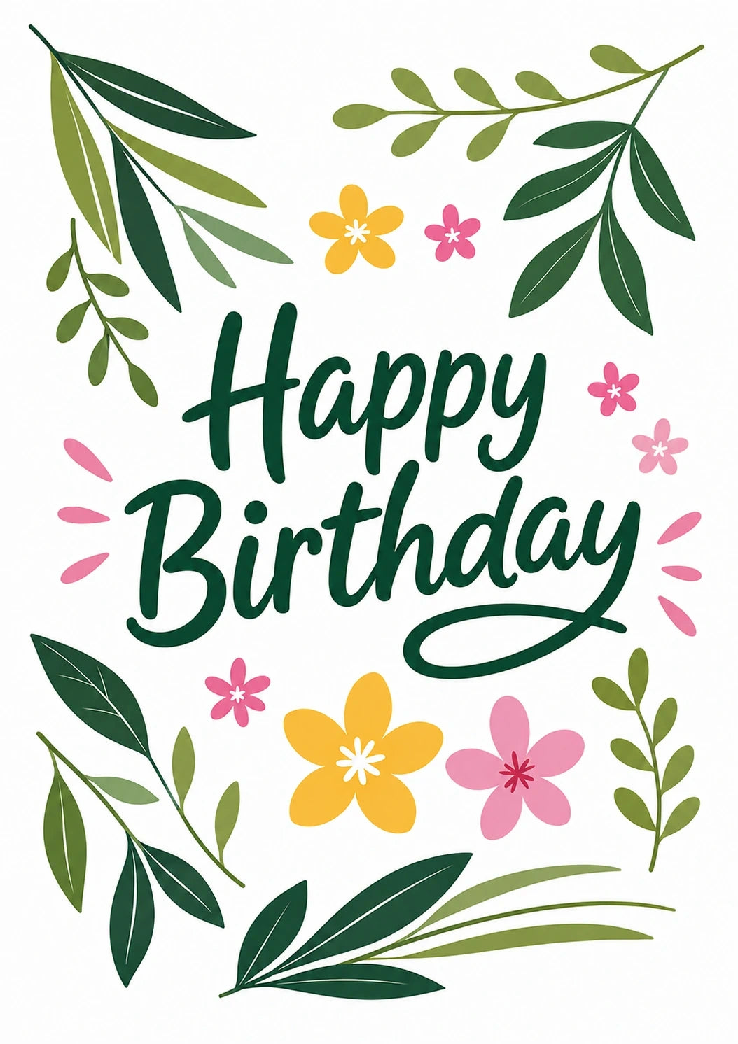 Birthdays - Personalised Card — with punch holes
