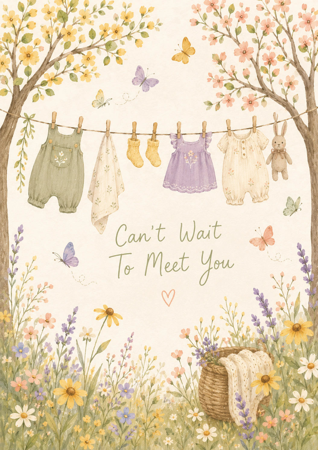 Pregnancy - Personalised Card — with punch holes