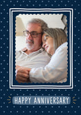 Load image into Gallery viewer, Navy Triangle Pattern Photo Upload Anniversary Card
