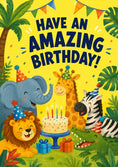 Load image into Gallery viewer, Birthdays - Personalised Card — with punch holes
