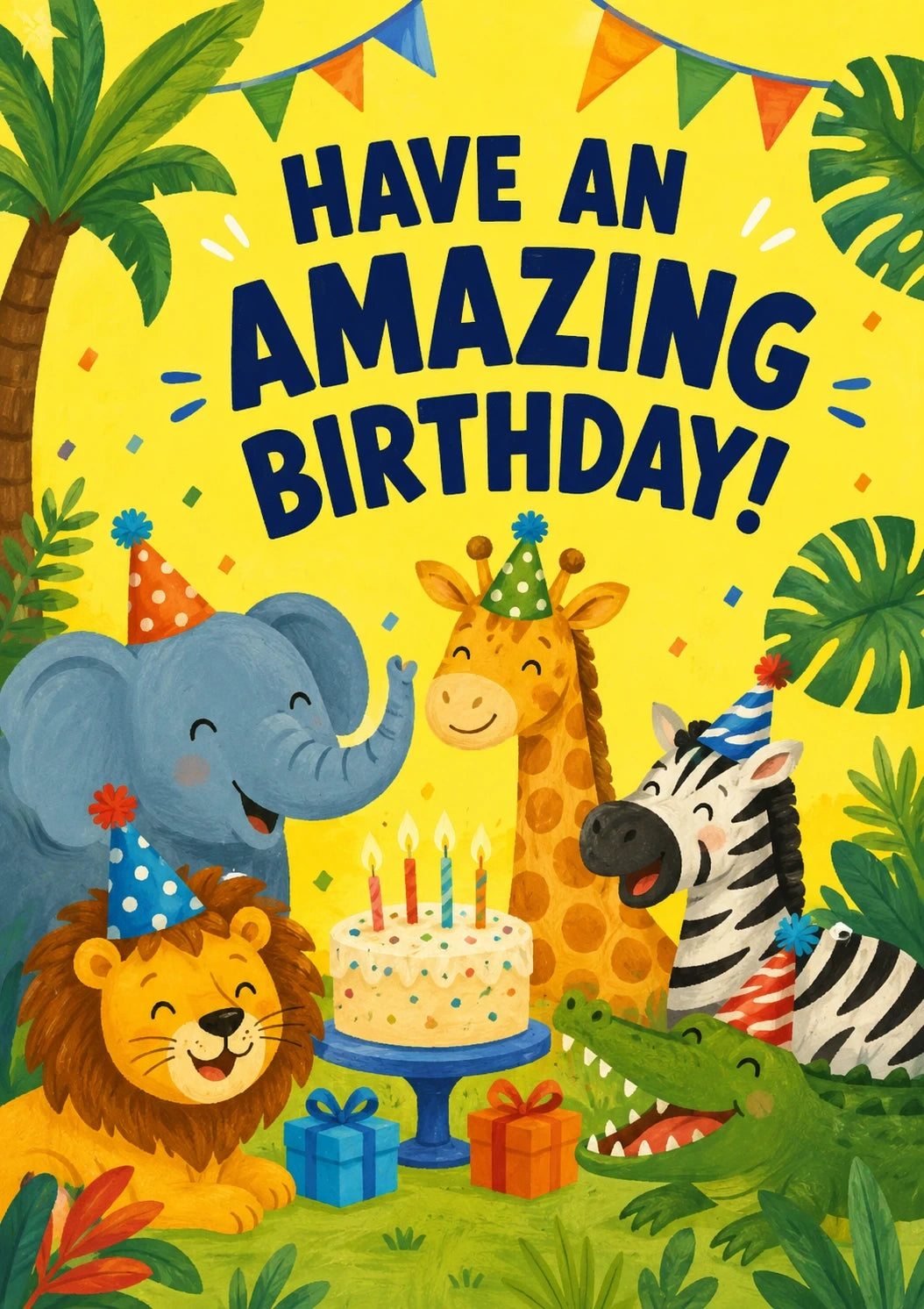 Birthdays - Personalised Card — with punch holes
