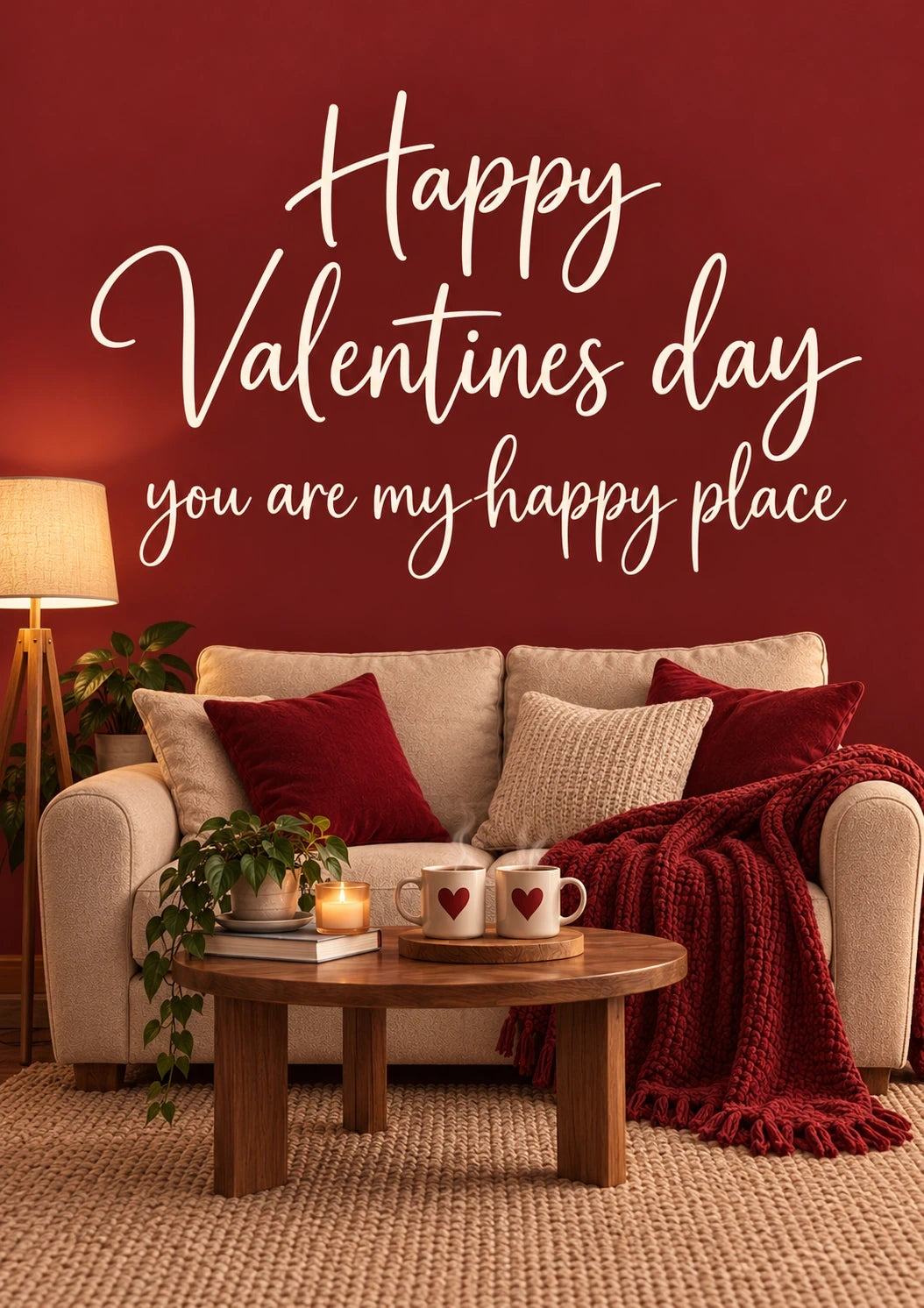 Valentine's day - Personalised Card — with punch holes