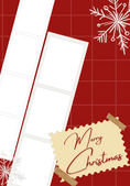 Load image into Gallery viewer, Red Photobooth Strip Photo Upload Christmas Card
