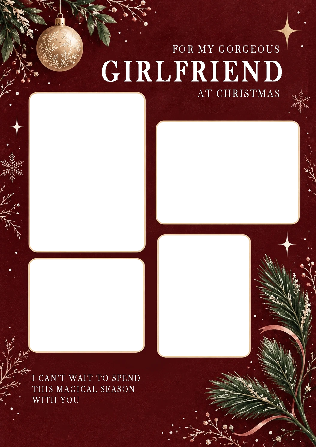 Christmas - Personalised Card — with punch holes
