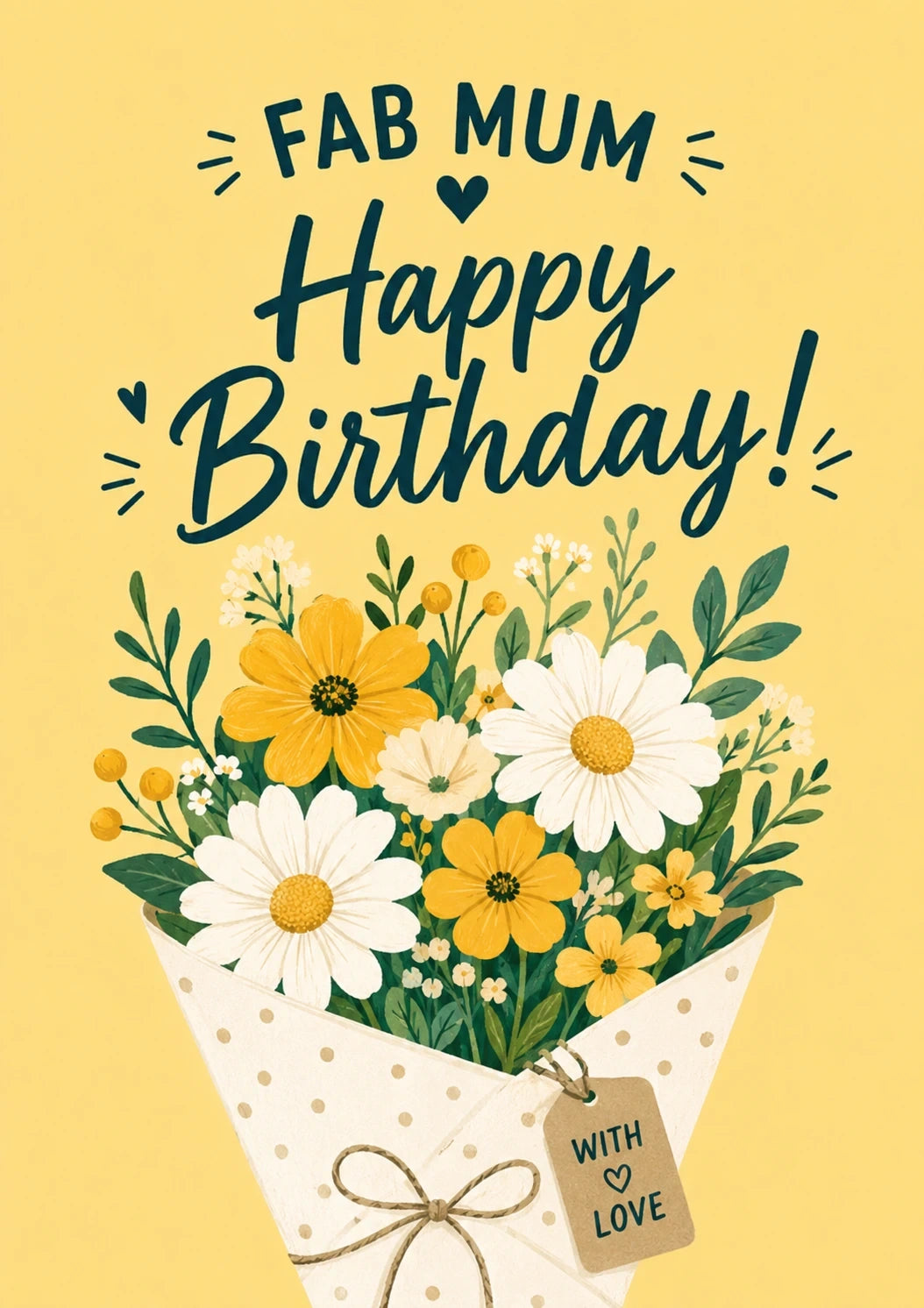 Birthdays - Personalised Card — with punch holes