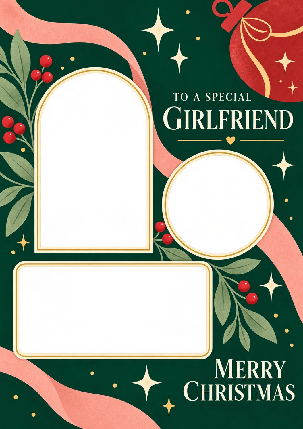 Christmas - Personalised Card — with punch holes