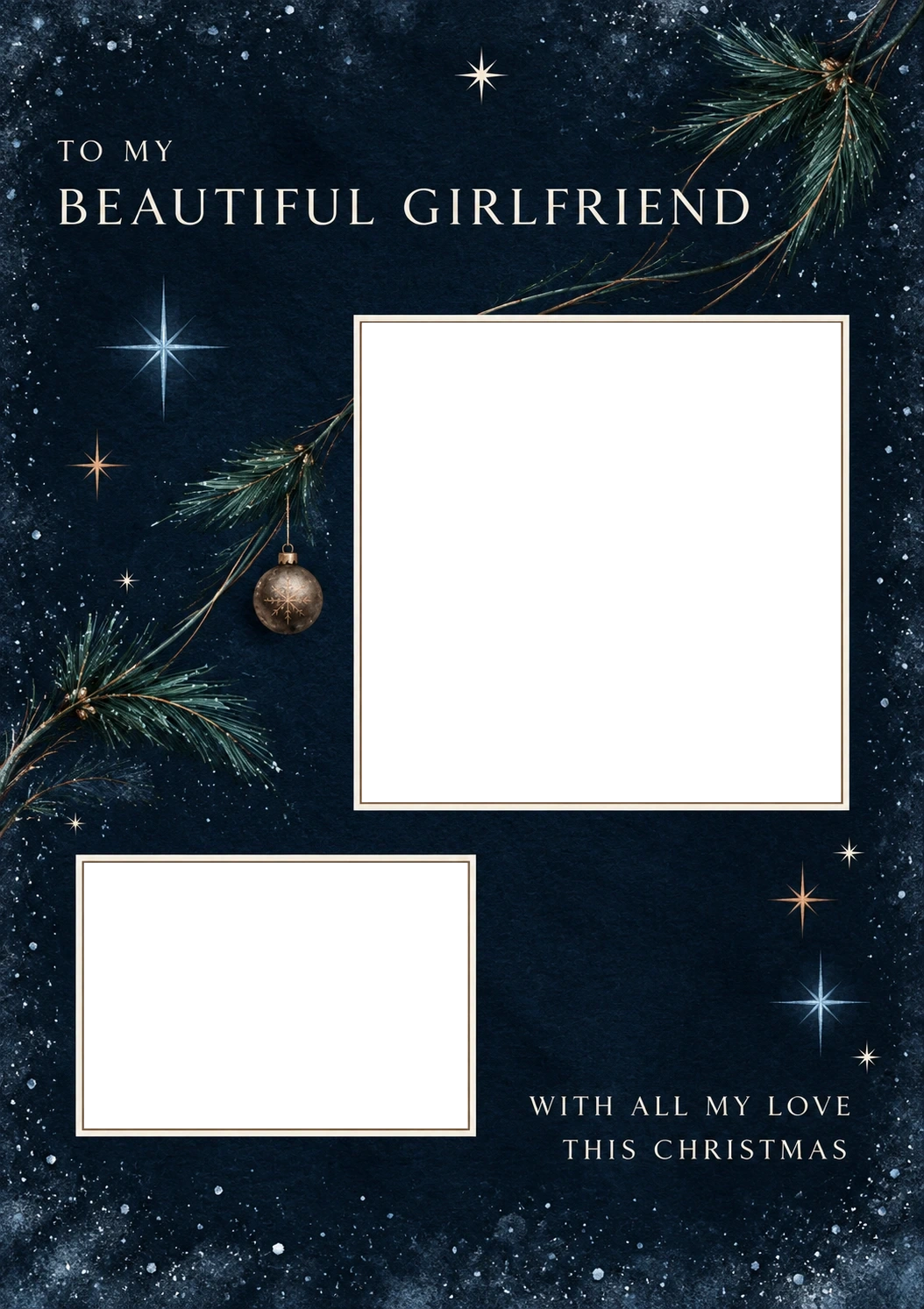 Christmas - Personalised Card — with punch holes
