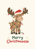 Load image into Gallery viewer, Funny Merry Christmooose Moose Christmas Card
