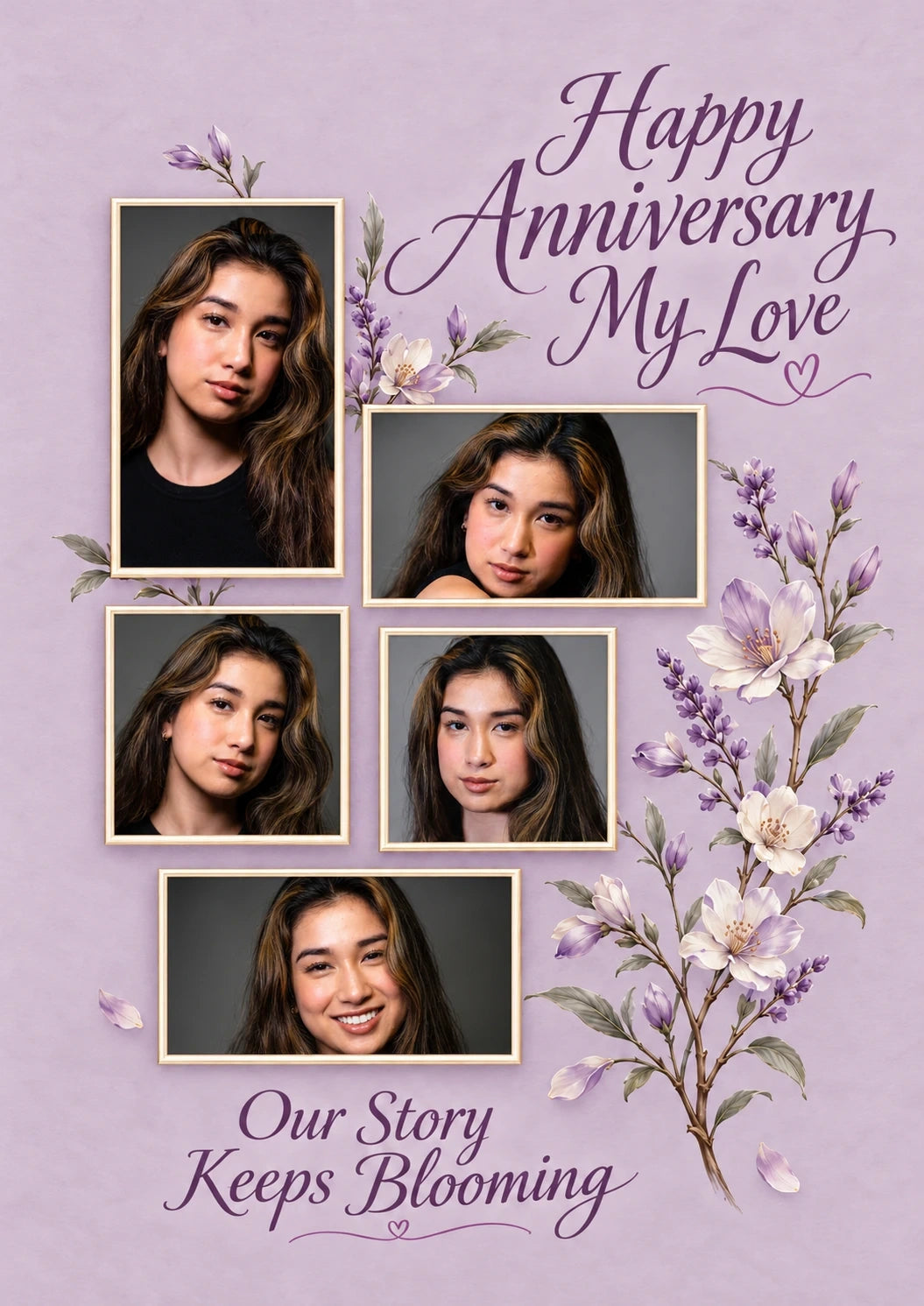Anniversary - Personalised Card — with punch holes