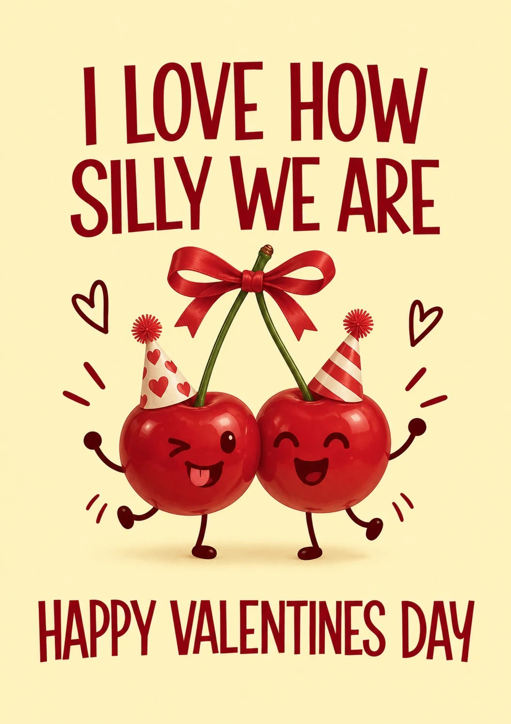 Valentine's day - Personalised Card — with punch holes