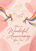 Load image into Gallery viewer, Rainbow Pinky Promise LGBTQ+ Anniversary Card
