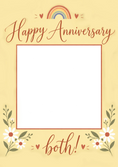 Load image into Gallery viewer, Rainbow Daisy Both Of You Photo Upload Anniversary Card
