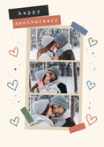 Load image into Gallery viewer, Happy Anniversary Scrapbook Strip Photo Upload Birthday Card
