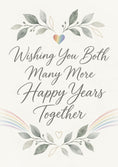 Load image into Gallery viewer, Rainbow Heart Botanical Anniversary Card for Them
