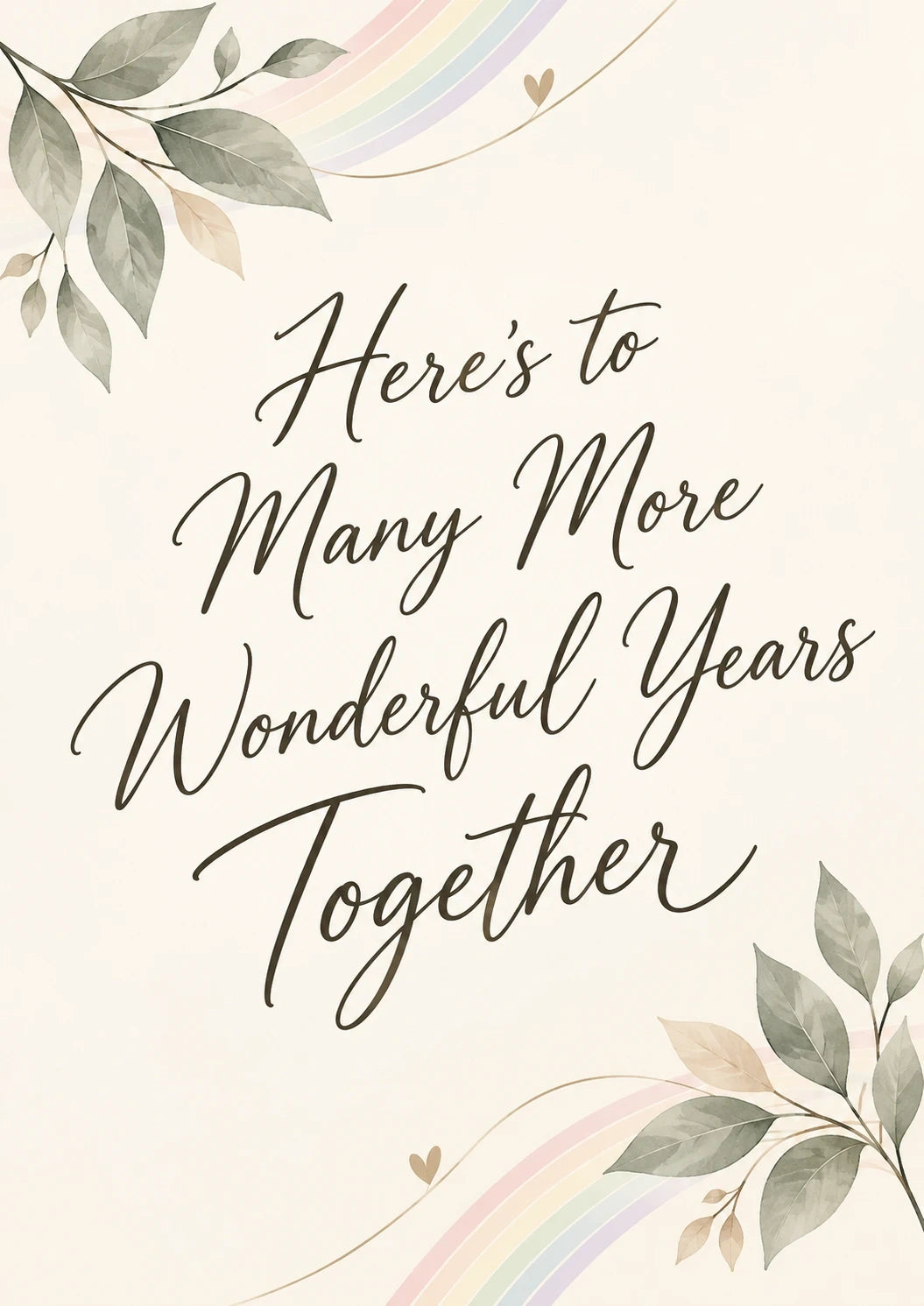 Anniversary - Personalised Card — with punch holes