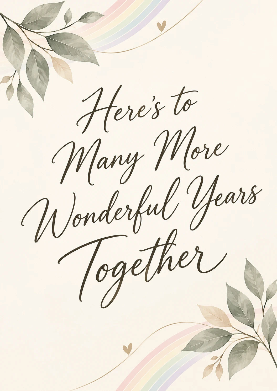Here's to Many More Wonderful Years Together Anniversary Card