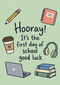 Load image into Gallery viewer, Back to school - Personalised Card — with punch holes
