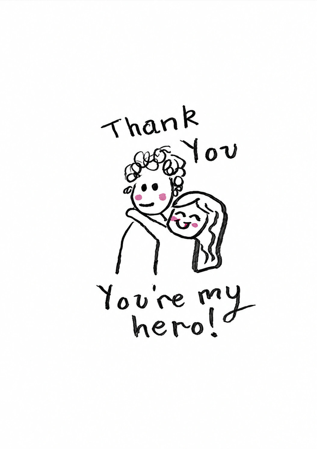 Thank You - Personalised Card — with punch holes