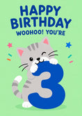 Load image into Gallery viewer, Birthdays - Personalised Card — with punch holes
