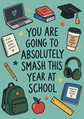 Load image into Gallery viewer, Back to school - Personalised Card — with punch holes

