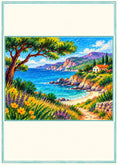 Load image into Gallery viewer, Mediterranean Coastal Scene Happy Birthday Card for Him
