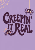 Load image into Gallery viewer, Funny Creepin' It Real Spider Halloween Card for Her
