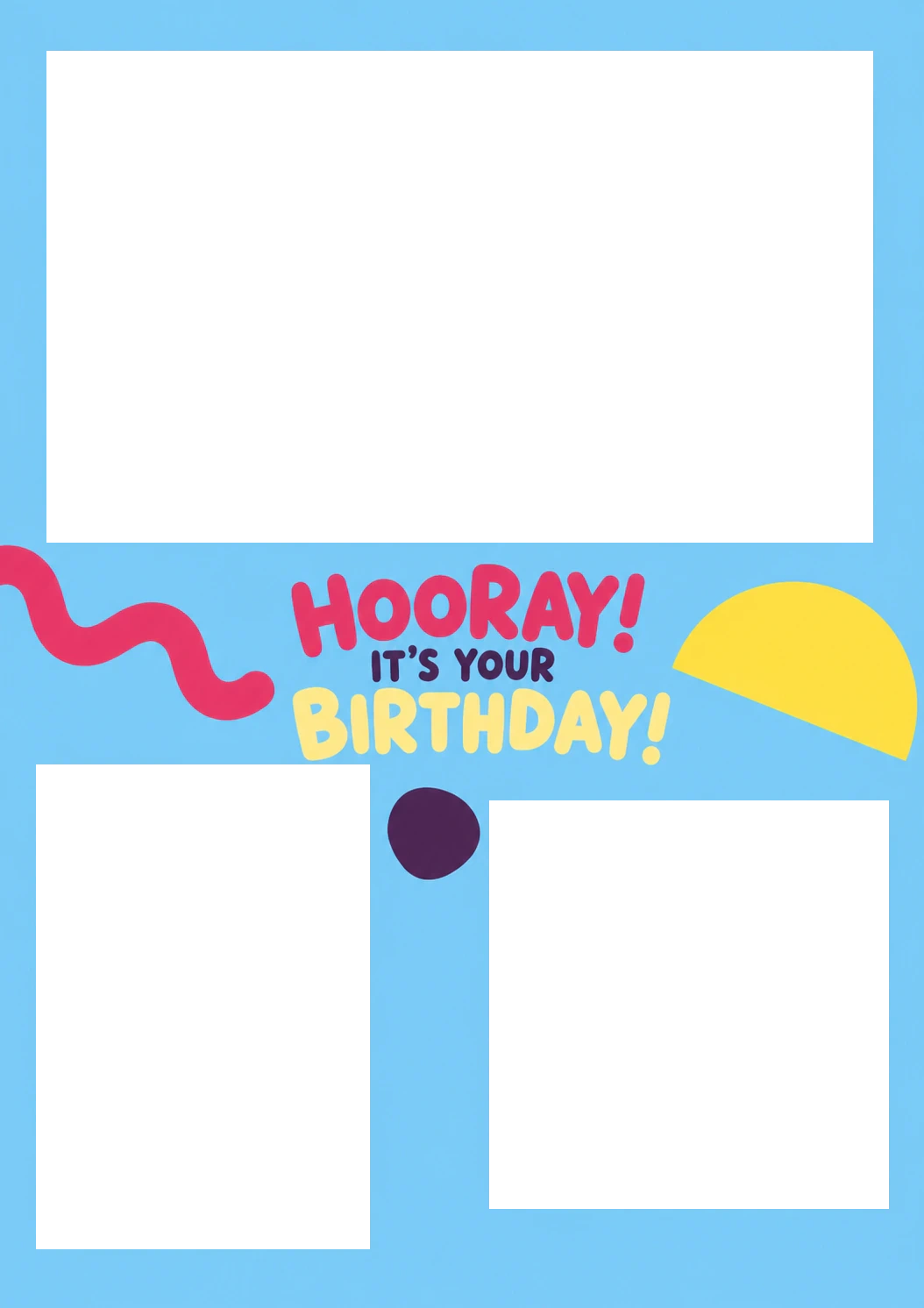 Hooray It's Your Birthday Photo Upload Birthday Card
