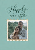 Load image into Gallery viewer, Happily Ever After Script Photo Upload Wedding Card

