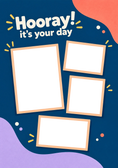 Load image into Gallery viewer, Hooray It's Your Day Multiple Photo Upload Congratulations Card for Niece
