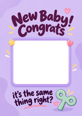 Load image into Gallery viewer, Funny Same Thing Congrats Photo Upload New Baby Card for Friend
