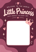 Load image into Gallery viewer, Welcome to the World Little Princess Photo Upload New Baby Card for Granddaughter
