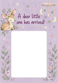 Load image into Gallery viewer, Deer Little One Has Arrived Photo Upload New Baby Card for Niece
