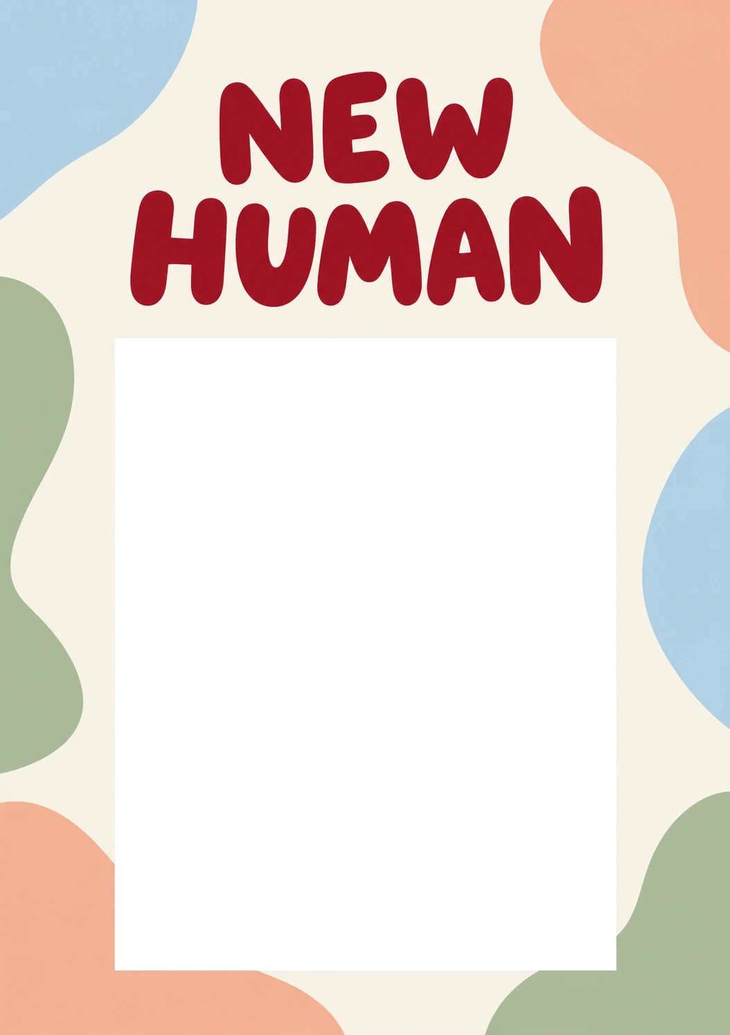 Colourful Abstract Photo Upload New Baby Card for Son