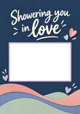 Load image into Gallery viewer, Showering You in Love Photo Upload New Baby Card for Cousin
