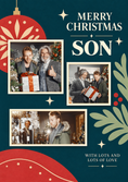 Load image into Gallery viewer, Merry Christmas Son Photo Upload Christmas Card for Him
